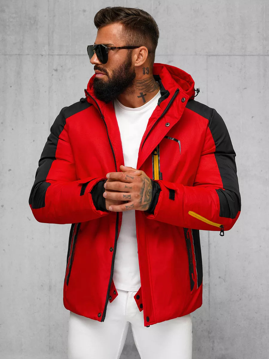 Red men's winter jacket Zerol