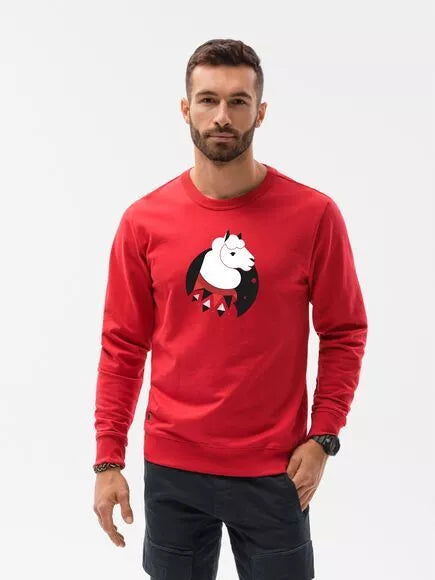 Red sweater Lama 