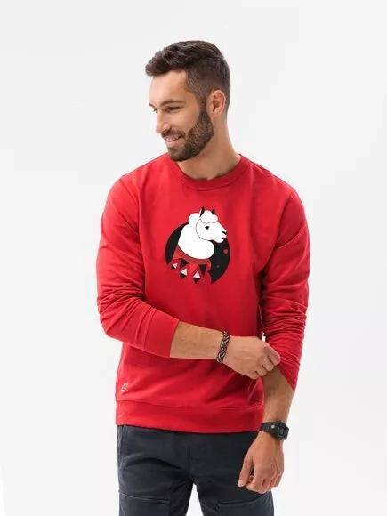 Red sweater Lama 