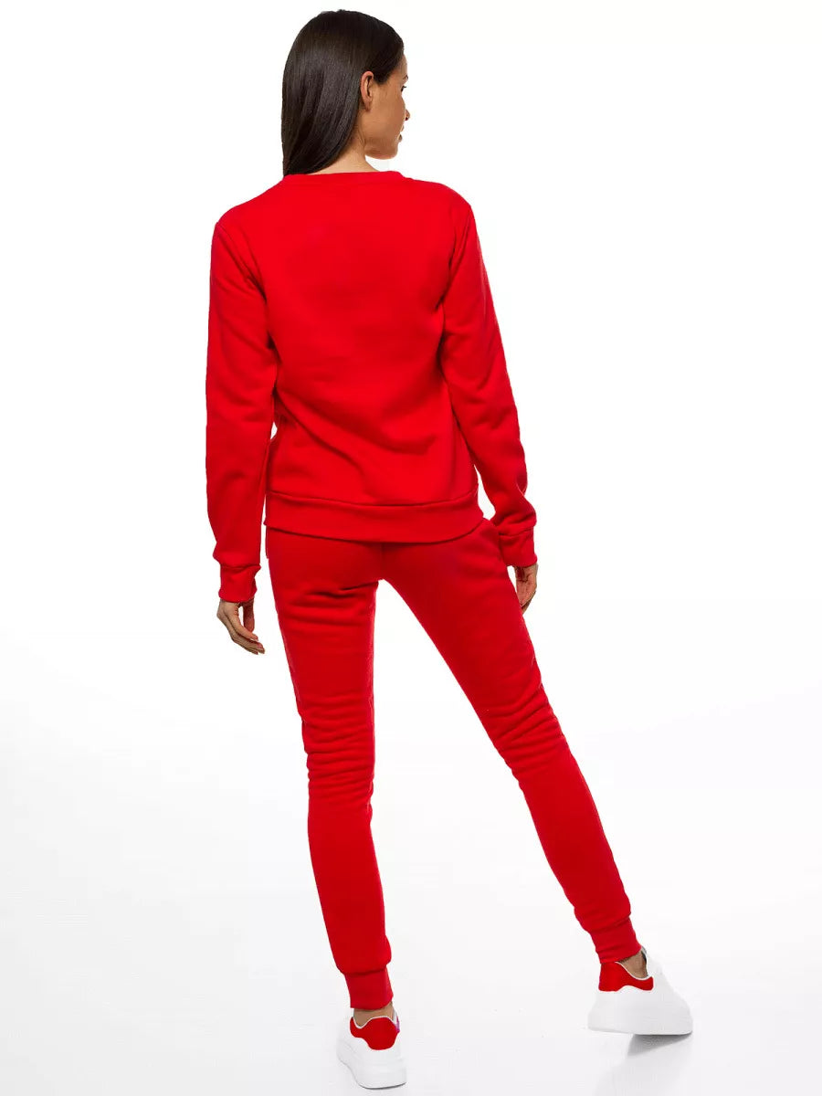 Red women's hooded tracksuit Lithuania