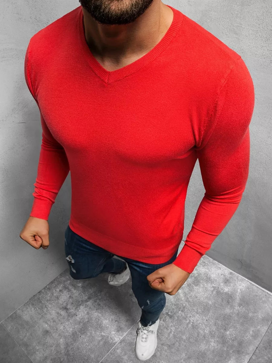 Men's red sweater Robi