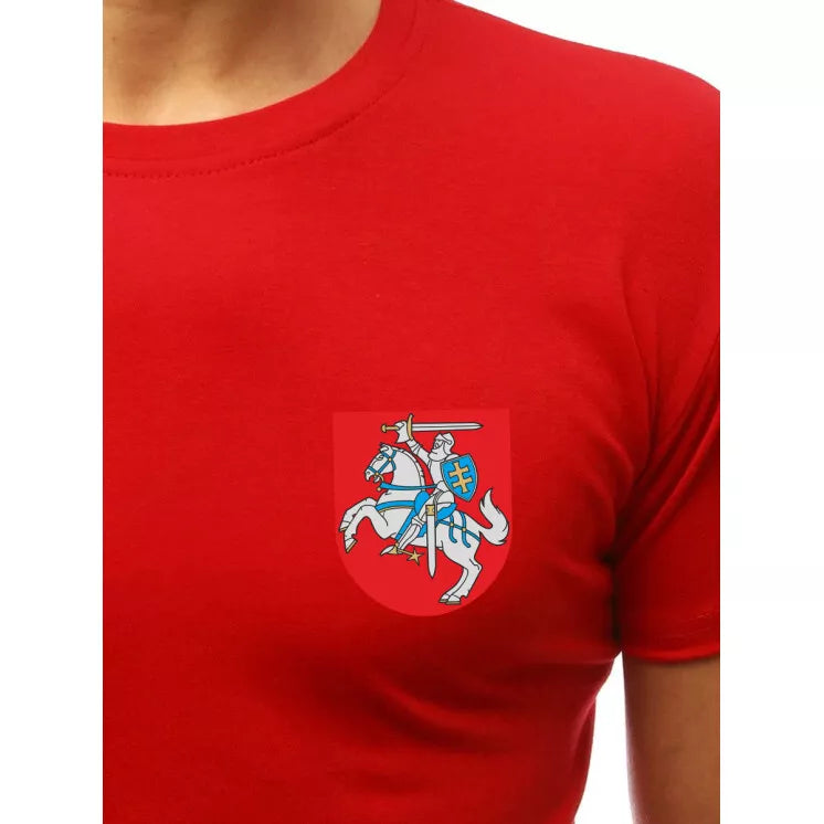 Red men's T-shirt Coat of Arms