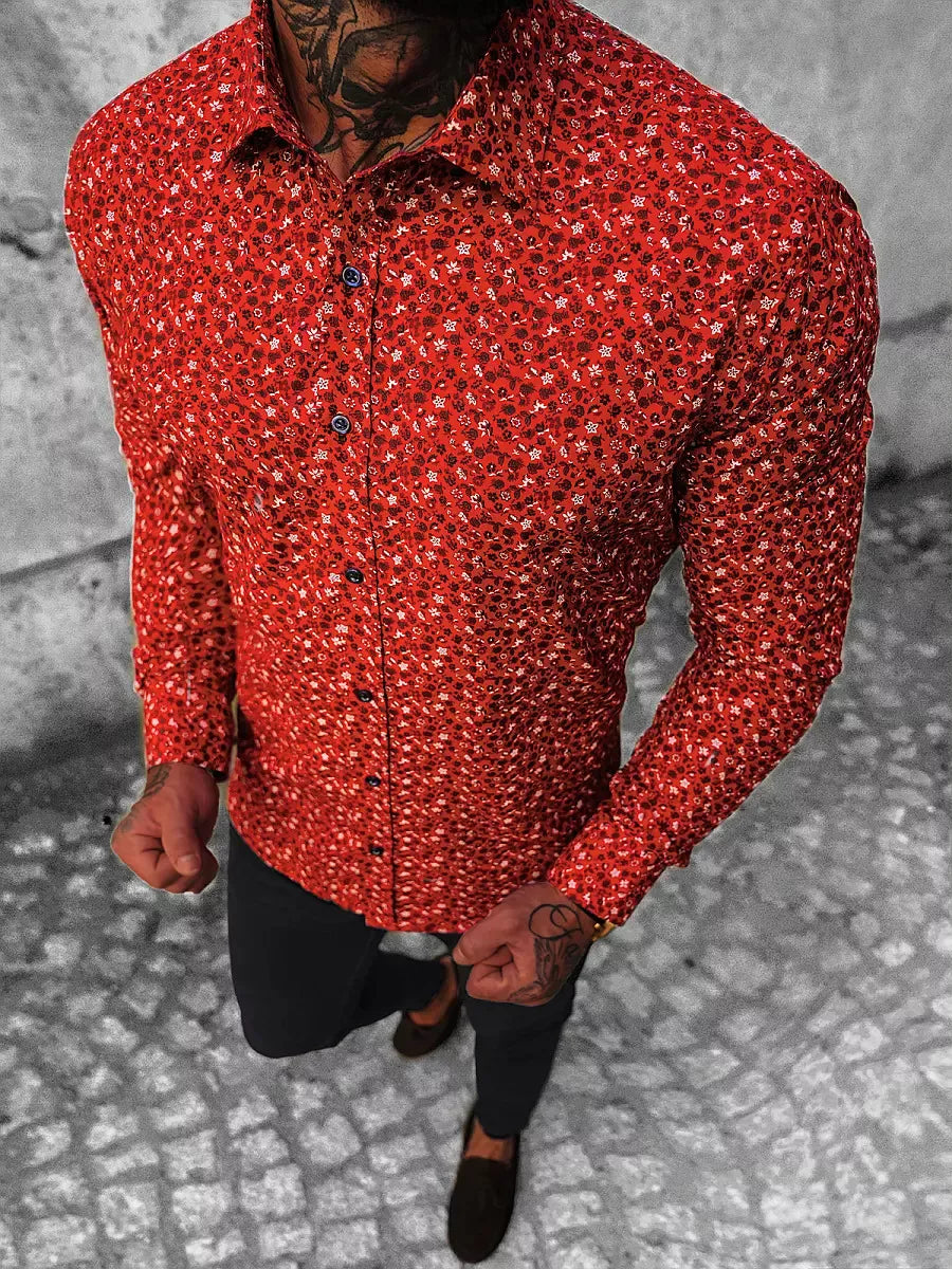 Red men's shirt Padol