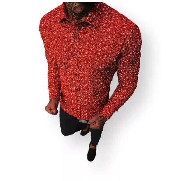 Red men's shirt Padol