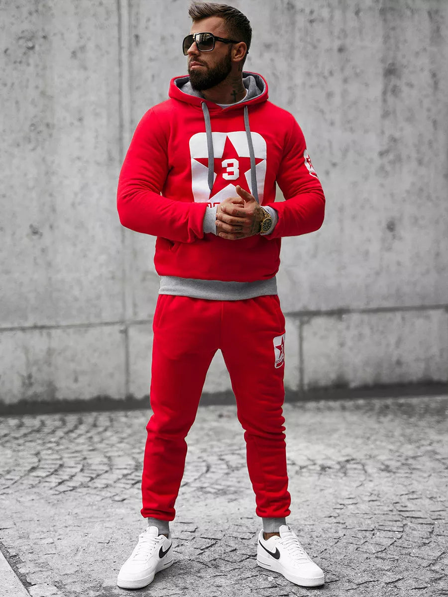 Red men's tracksuit Star
