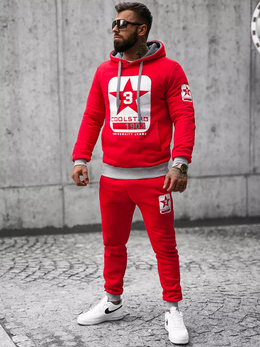 Red men's tracksuit Star