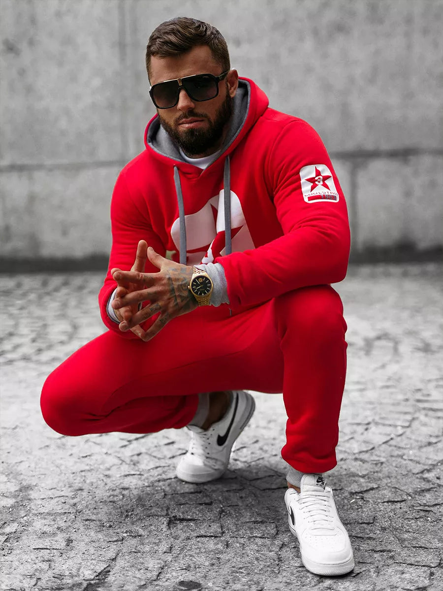Red men's tracksuit Star
