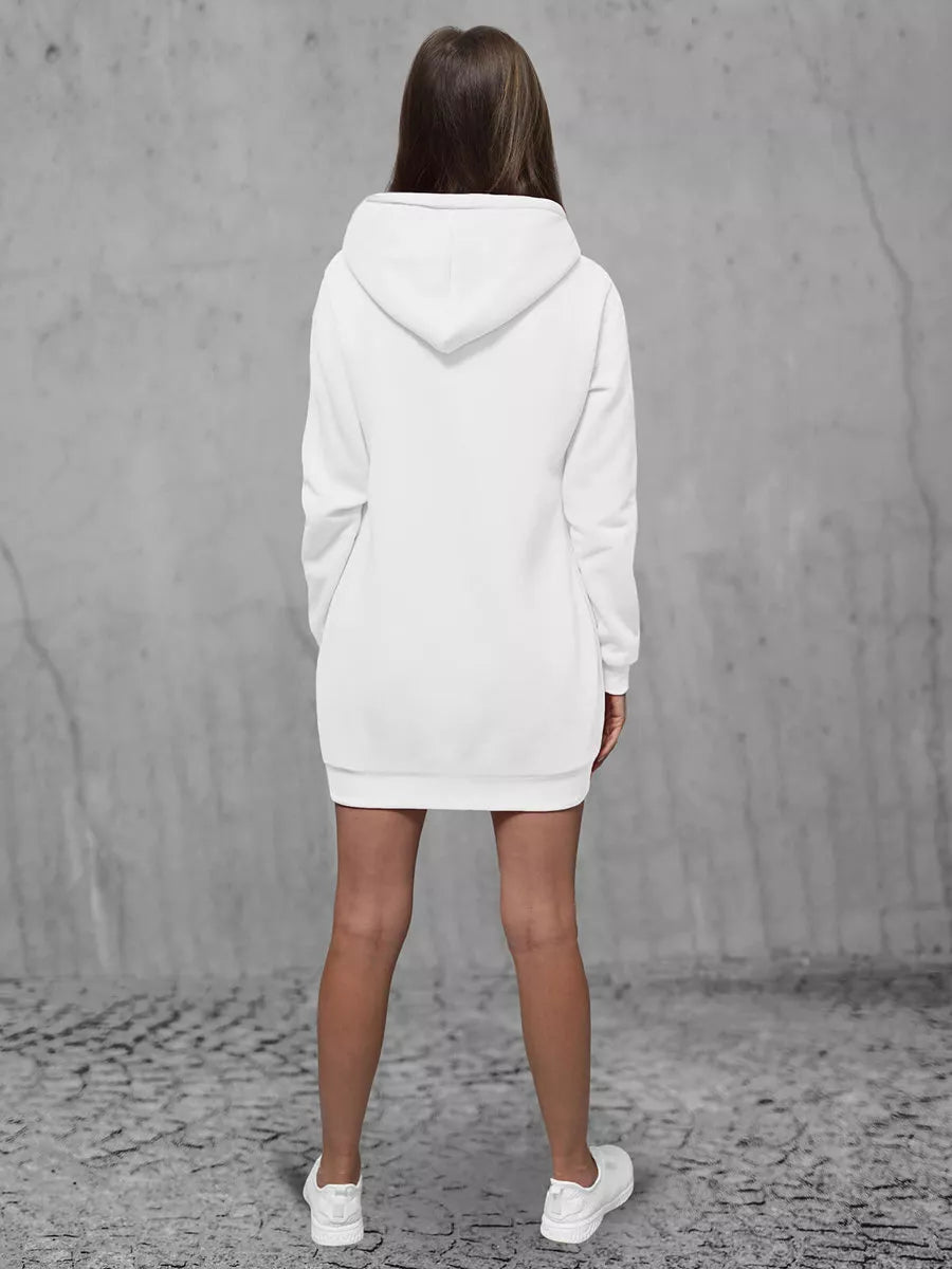 Women's white dress with hood Megan