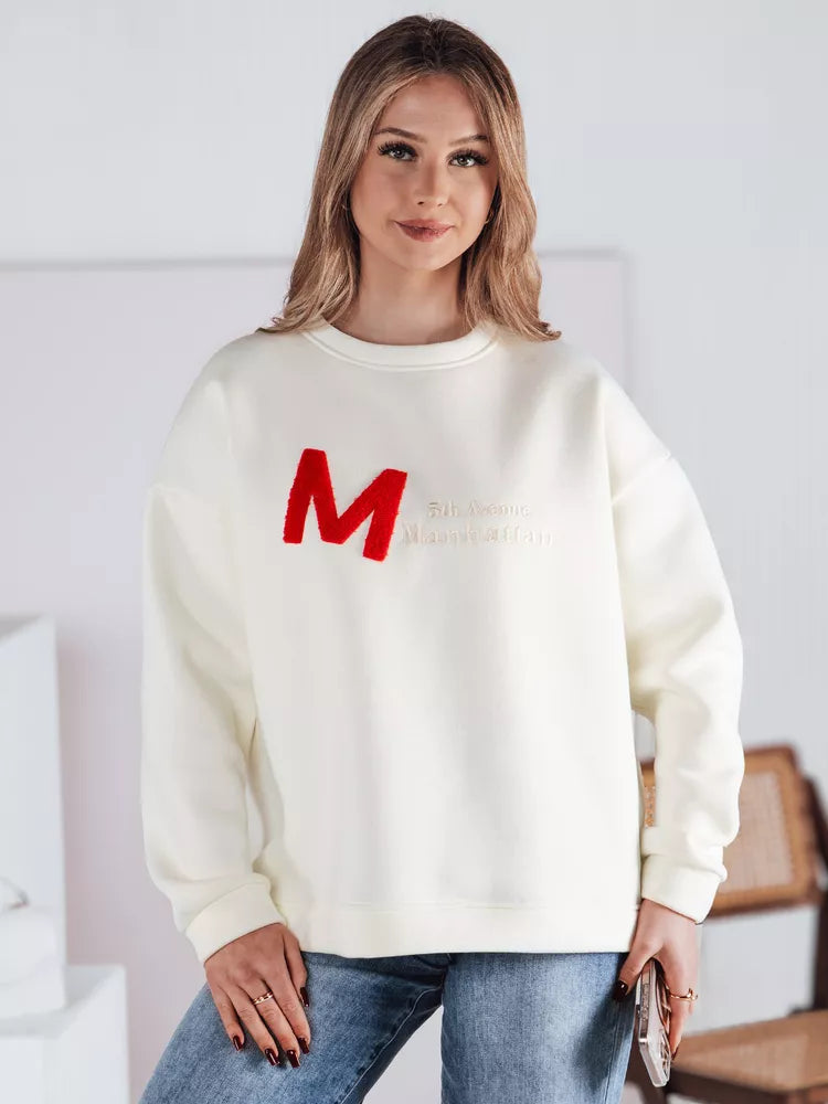 Women's white sweater Aven
