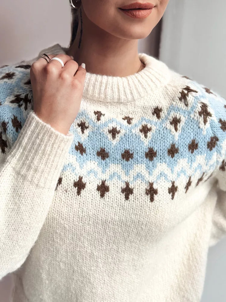 Women's white sweater Dova