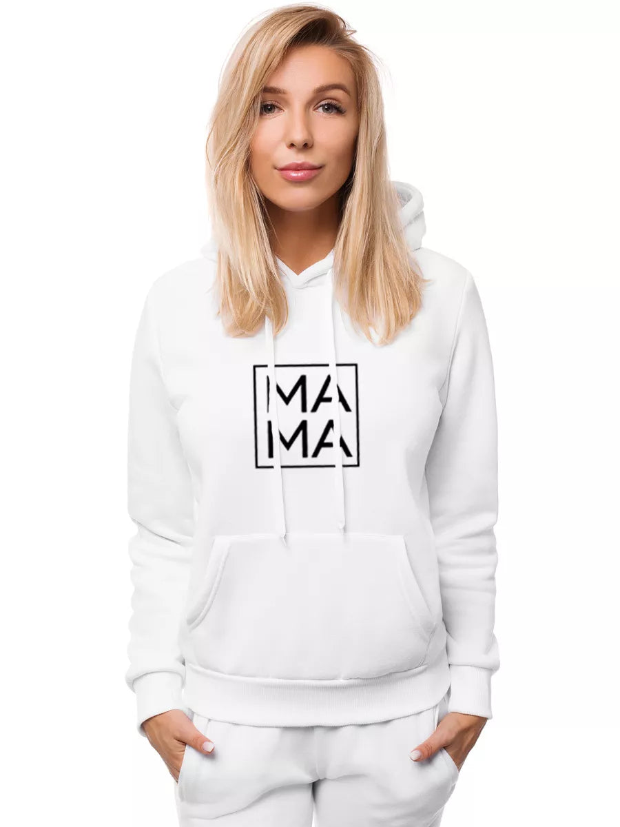 Women's white sweater MAMA