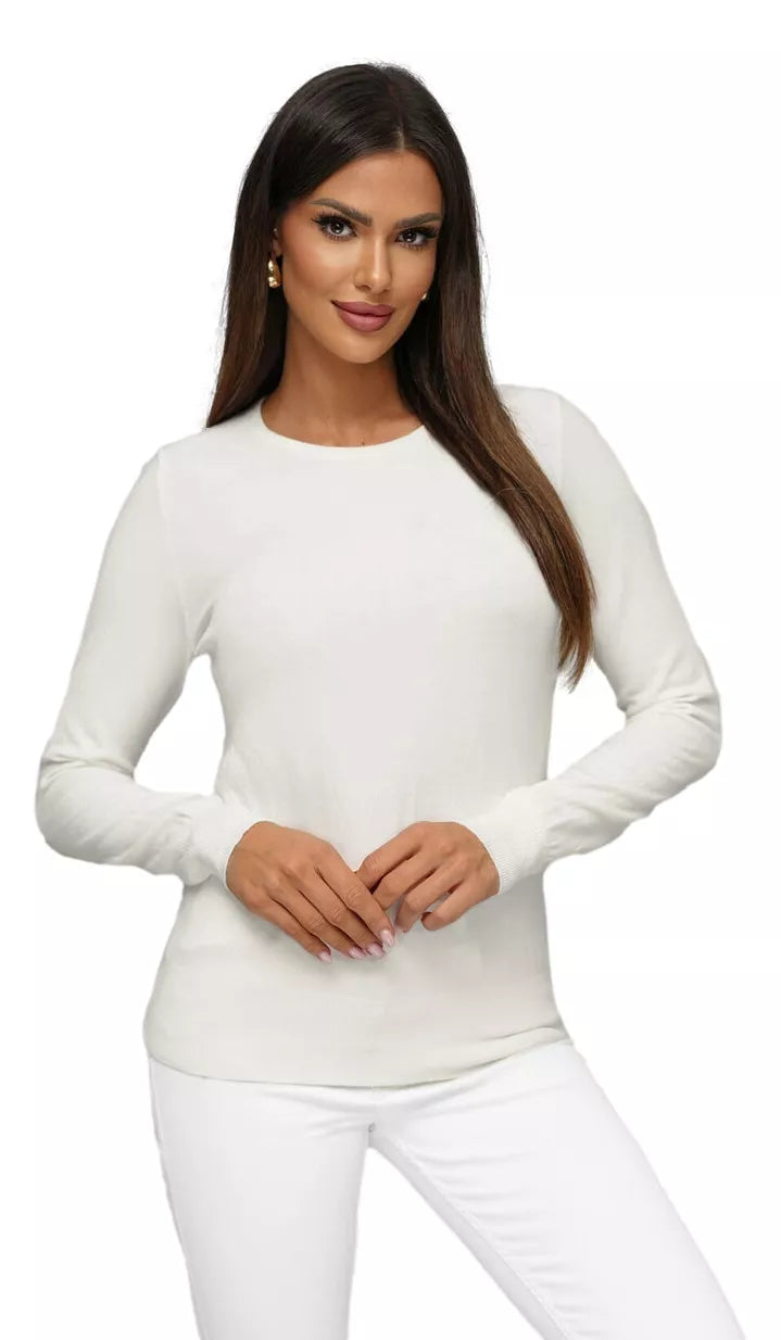 Women's white sweater Stel