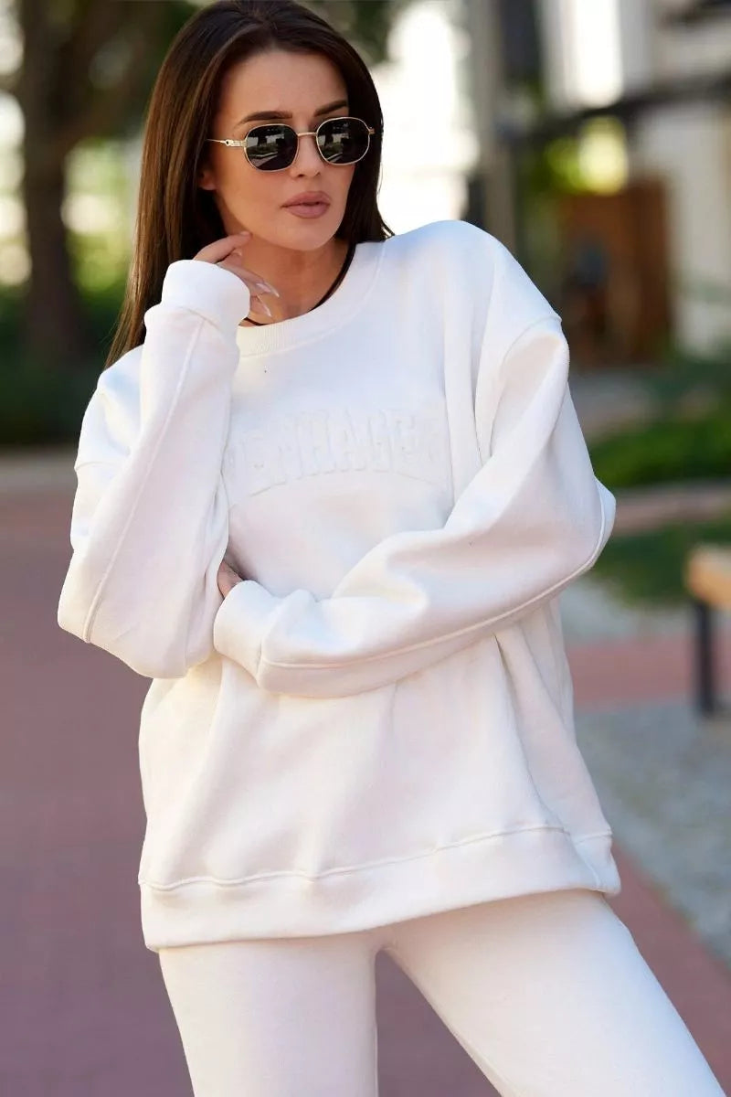 Women's white Copenhagen set.