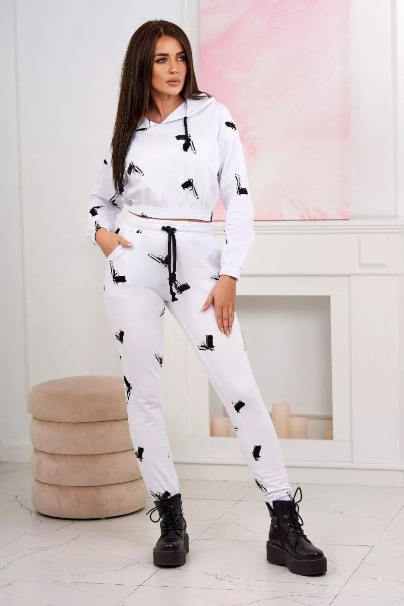 Women's white Nervous set.