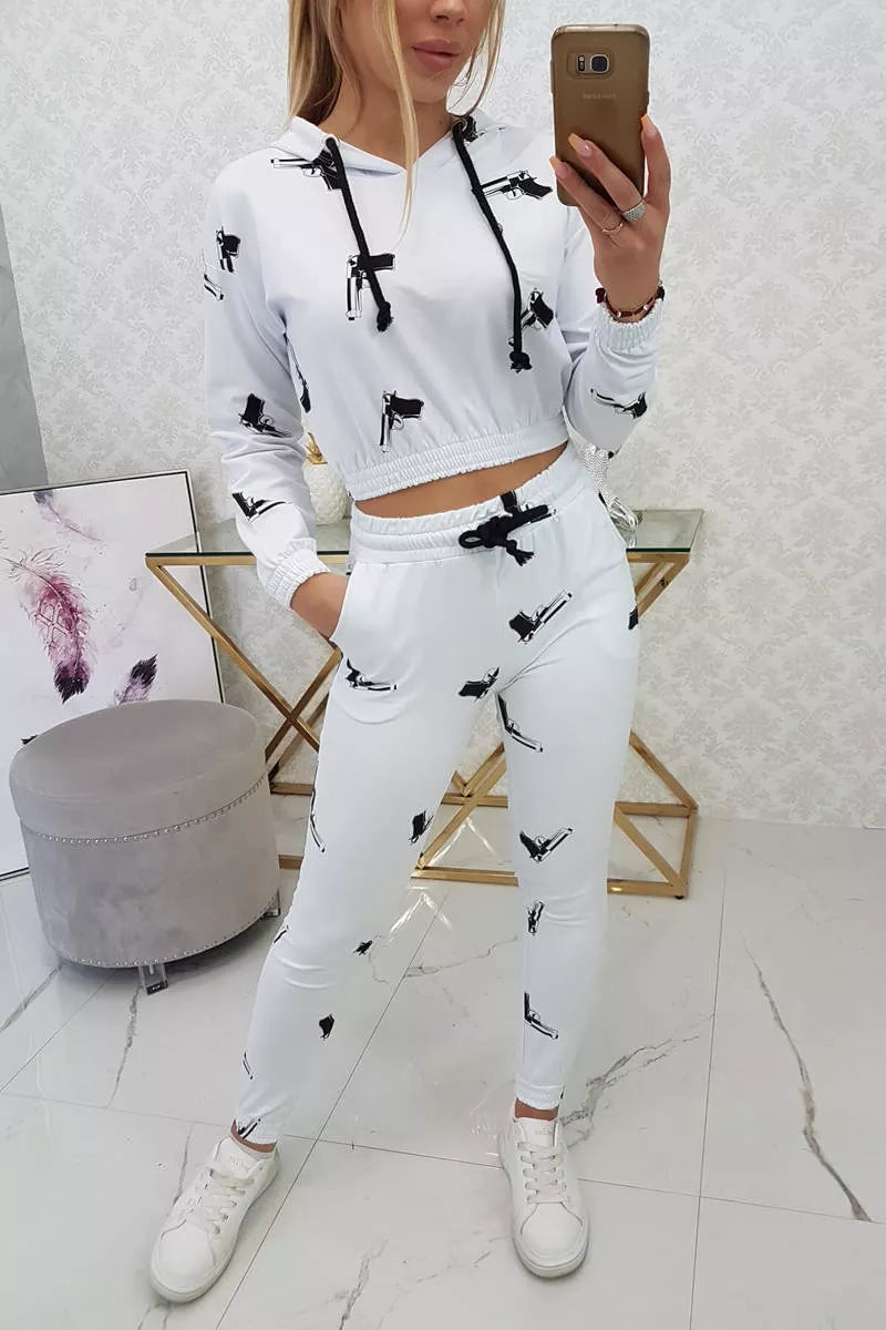Women's white Nervous set.