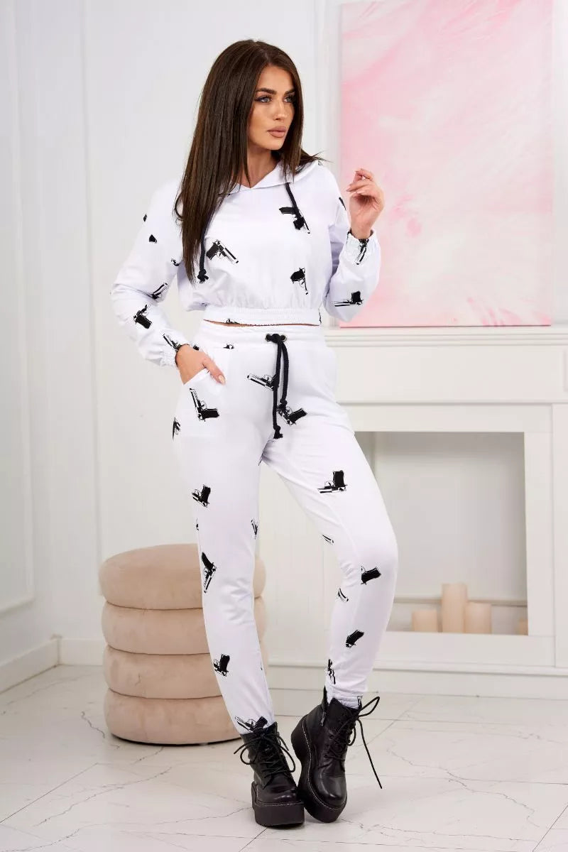 Women's white Nervous set.