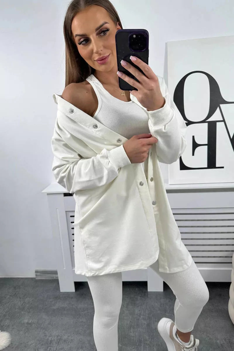 Women's white Triple set.