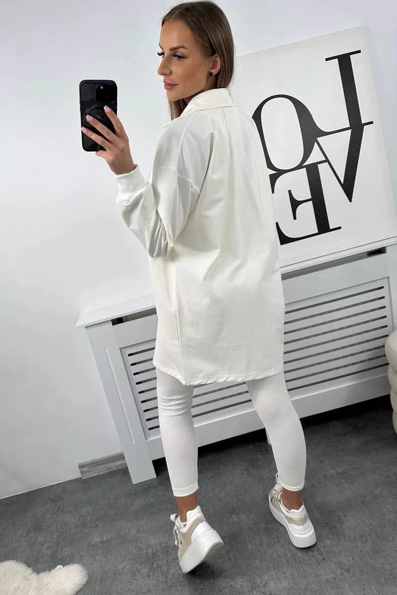 Women's white Triple set.