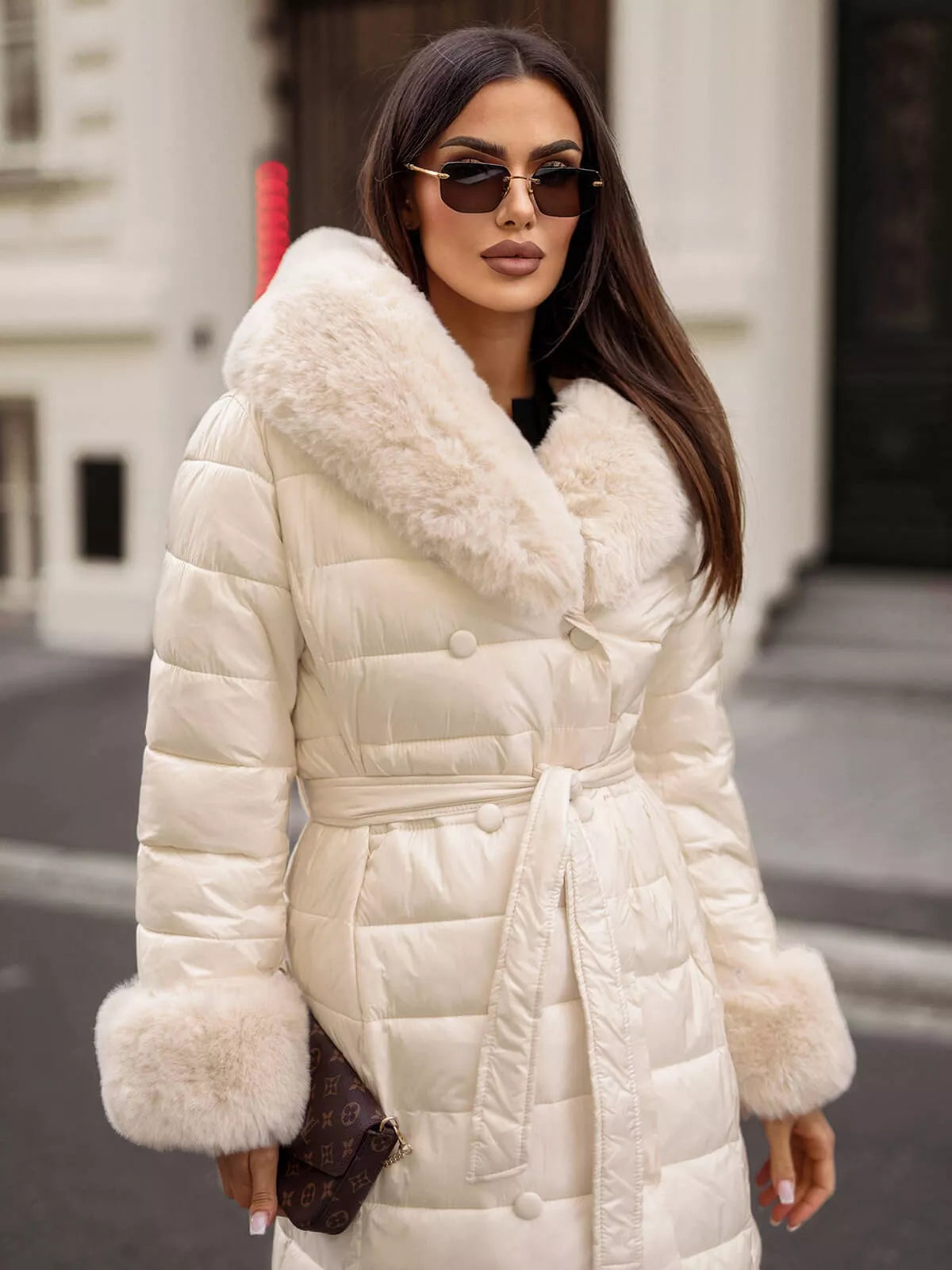 Women's white coat Karum