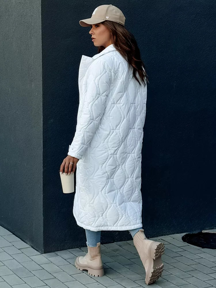 Women's white quilted coat Dify