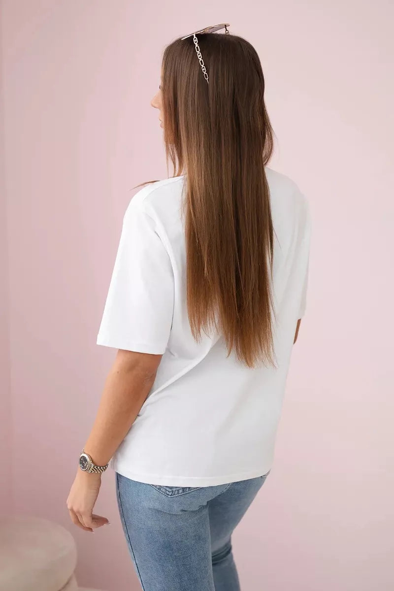 Women's white T-shirt Madame