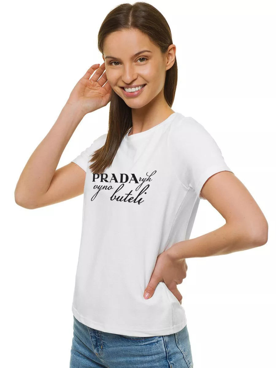 Women's white T-shirt Prada