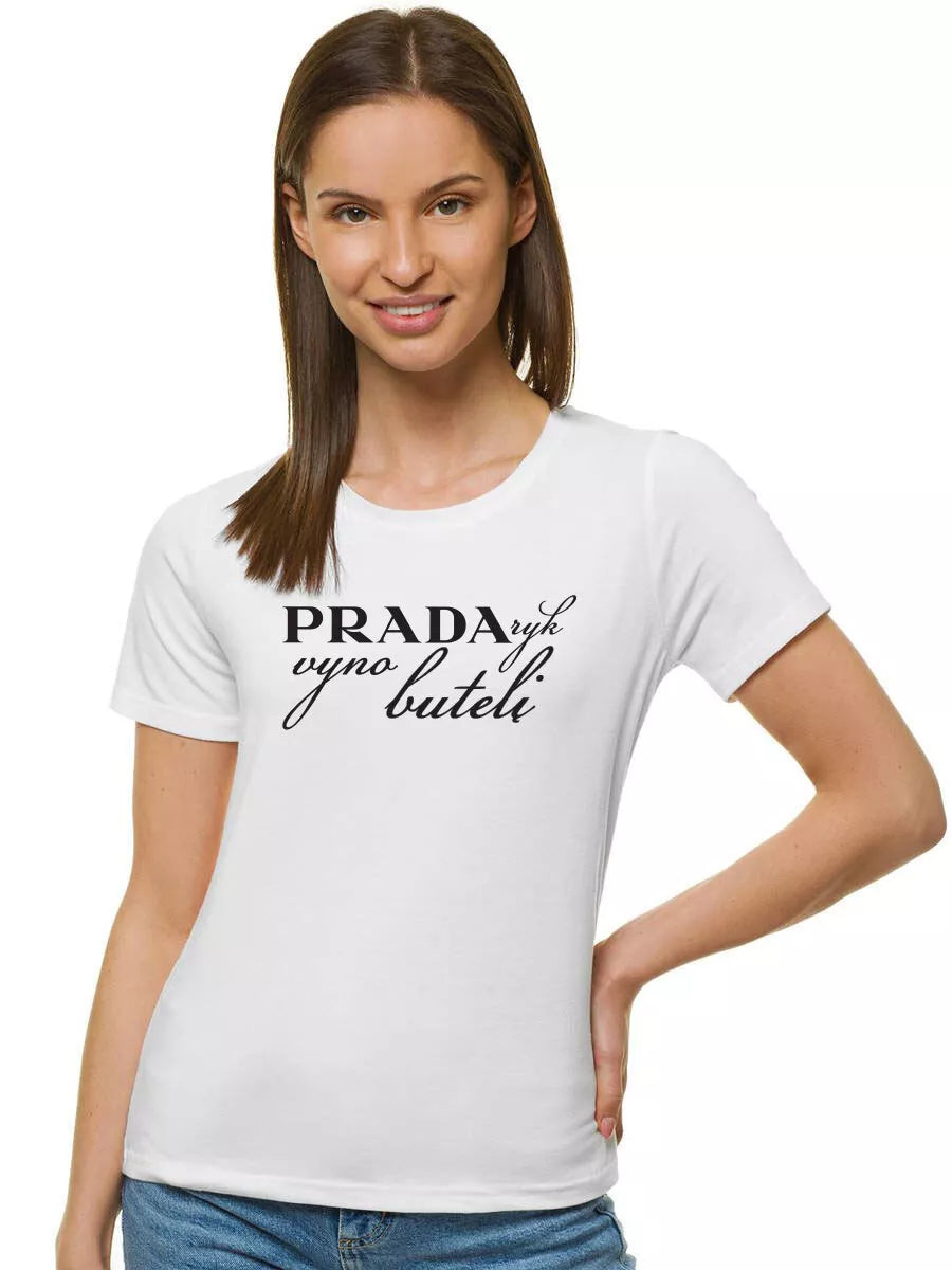 Women's white T-shirt Prada