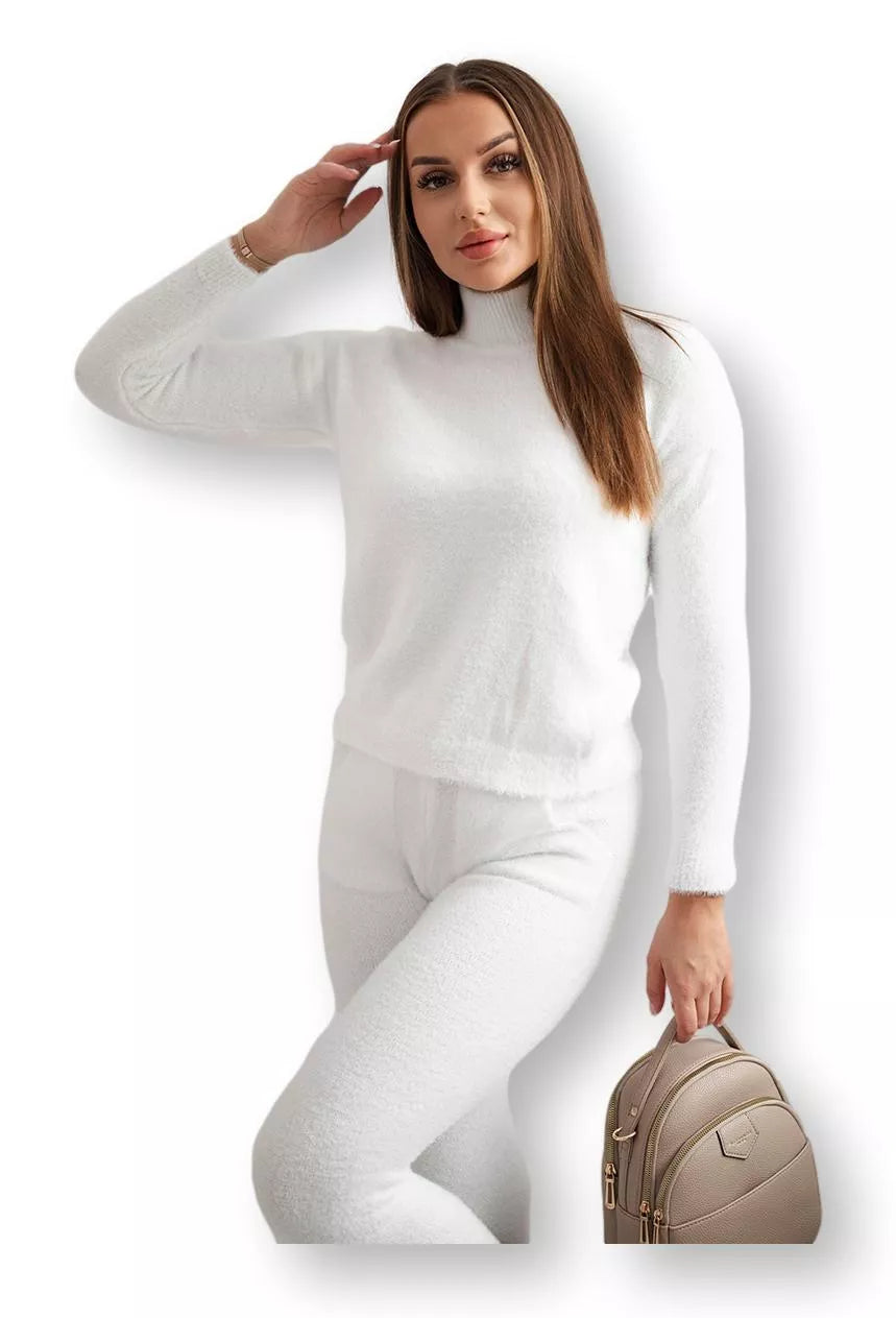 Women's white Minky set.
