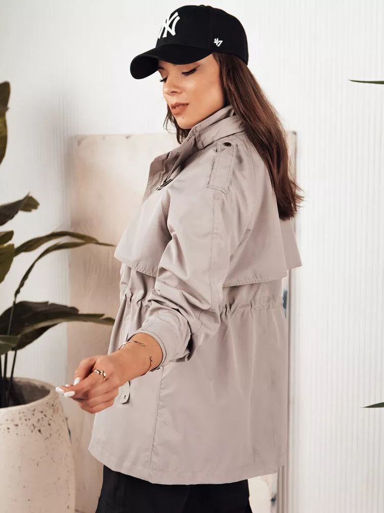 Women's beige thin jacket Tilan