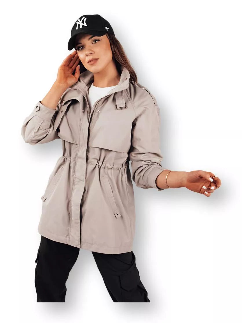 Women's beige thin jacket Tilan