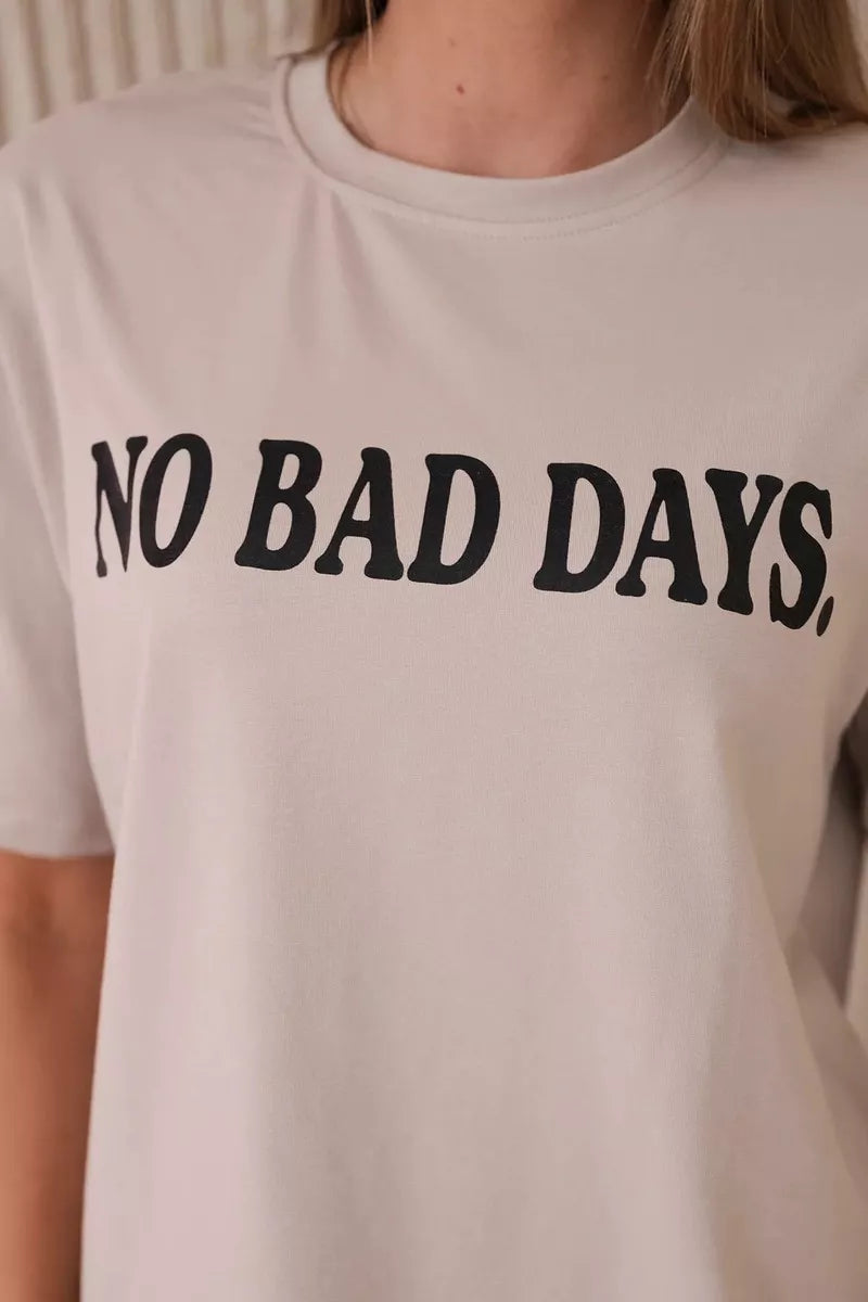Women's beige T-shirt Days