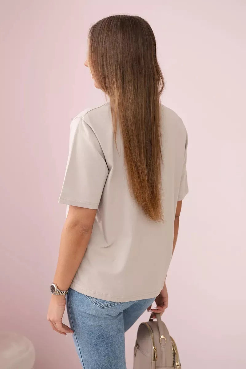 Women's beige T-shirt Madame