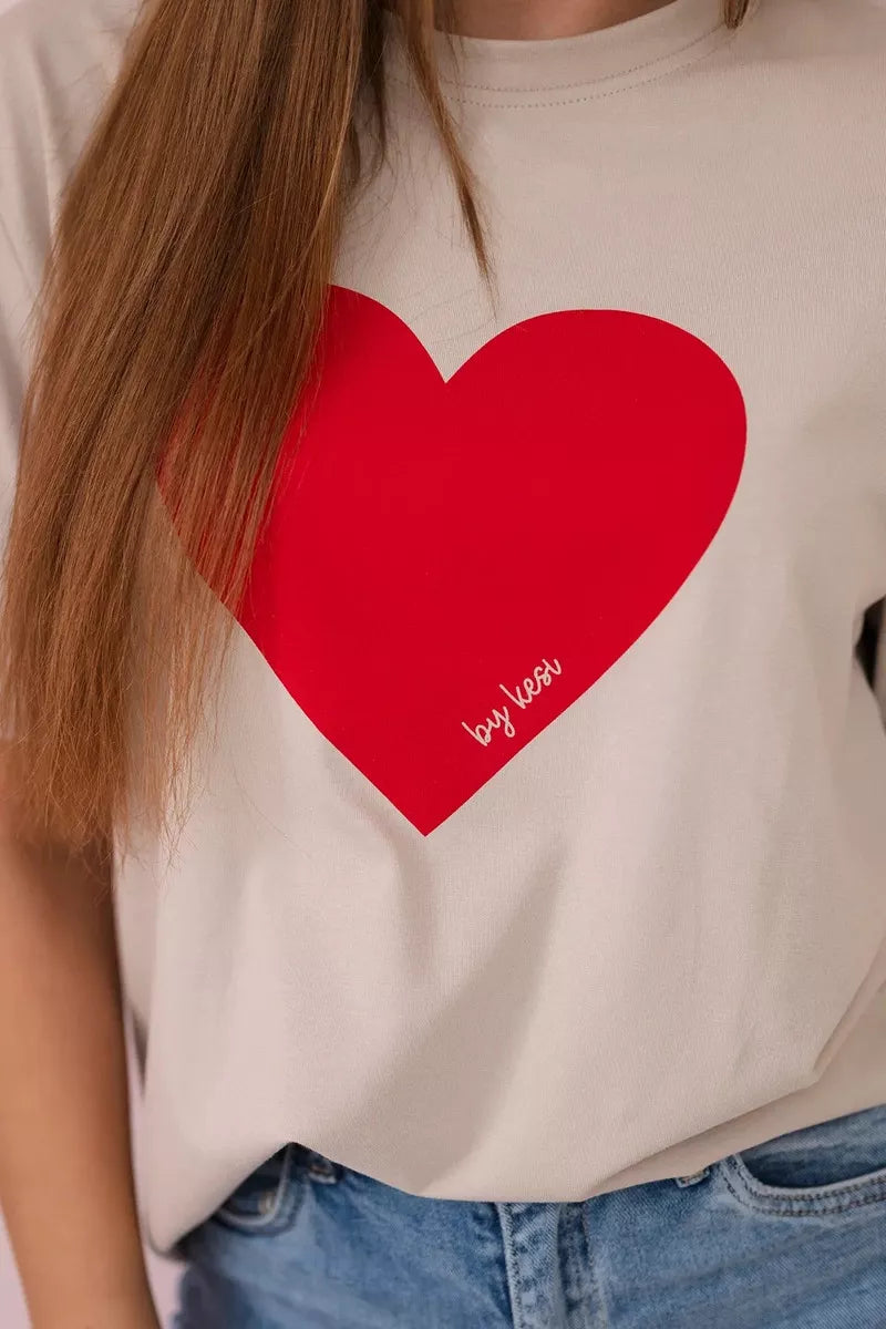 Women's beige T-shirt Madame