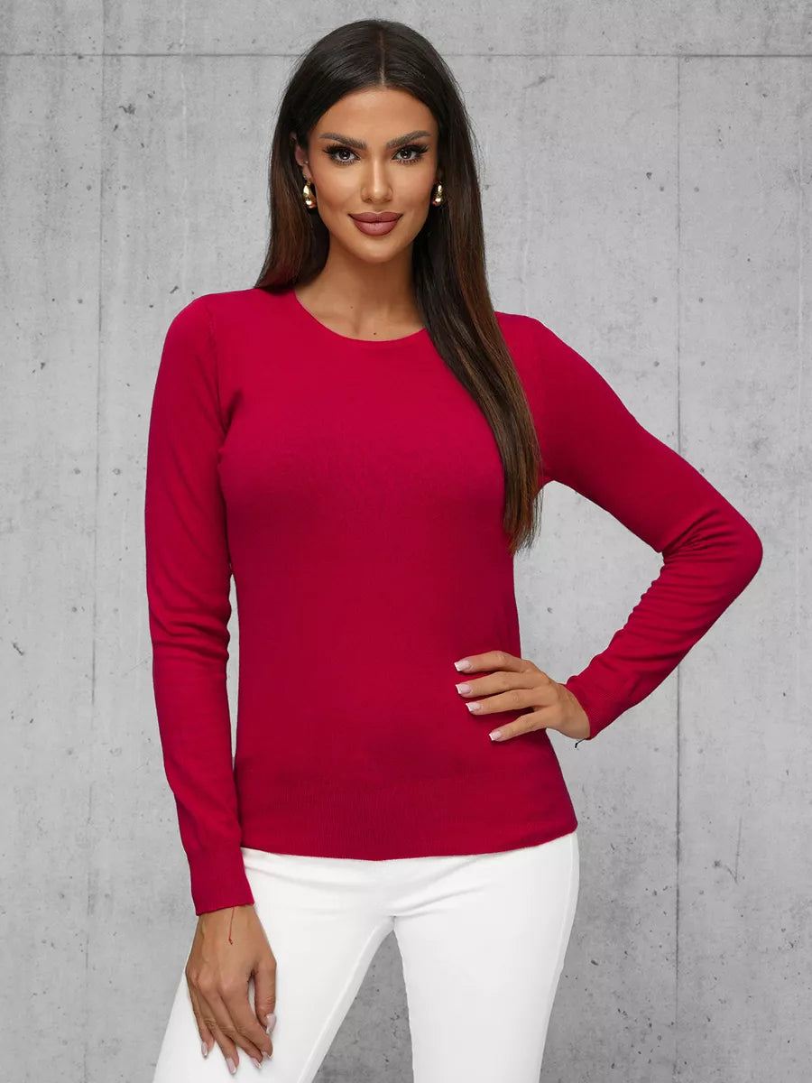 Women's burgundy sweater Stel