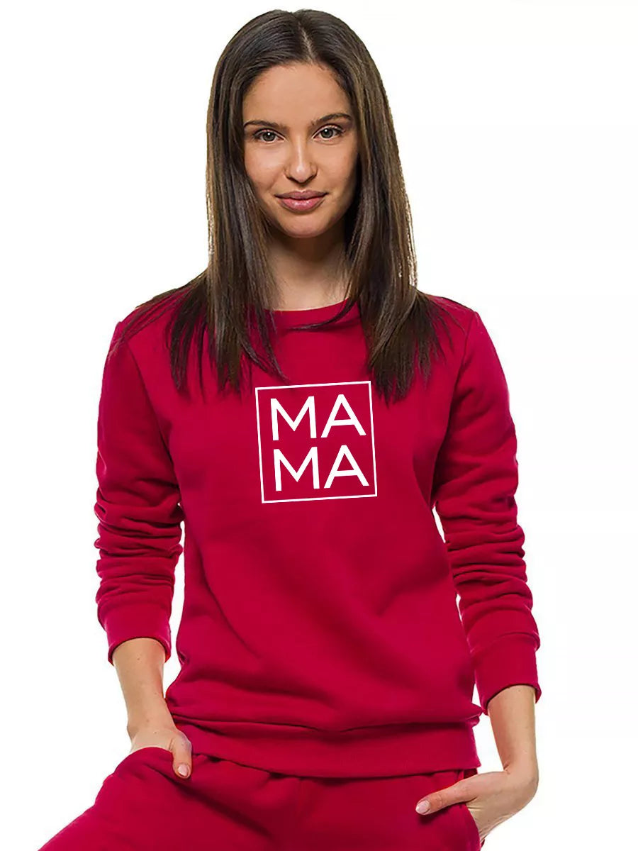 Women's burgundy sweater MAMA