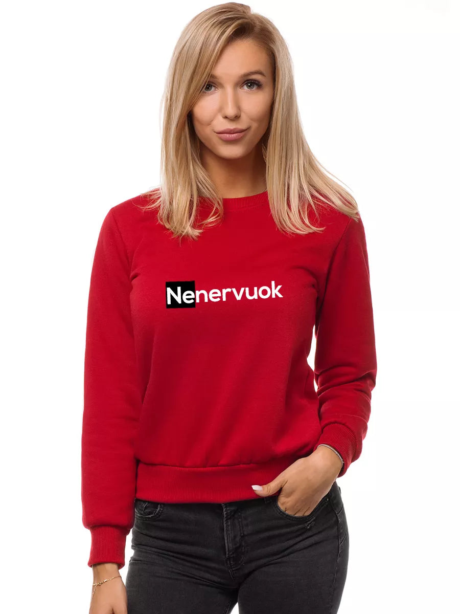 Women's burgundy sweater Don't be nervous
