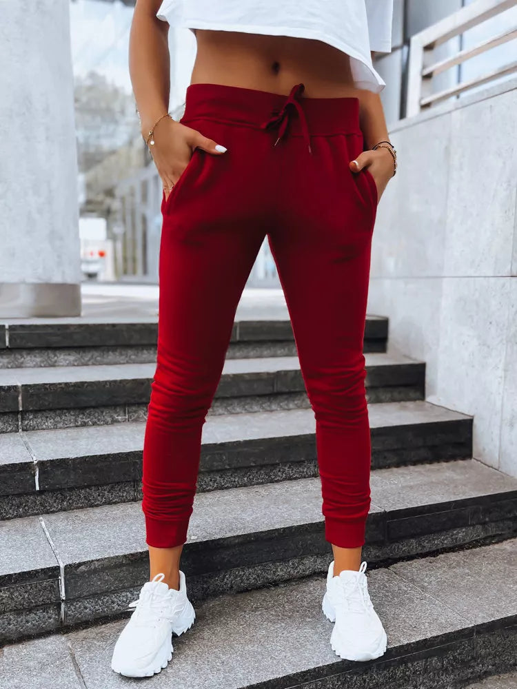 Women's burgundy casual pants Flor