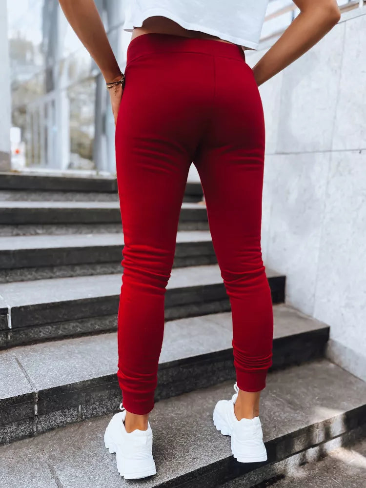 Women's burgundy casual pants Flor