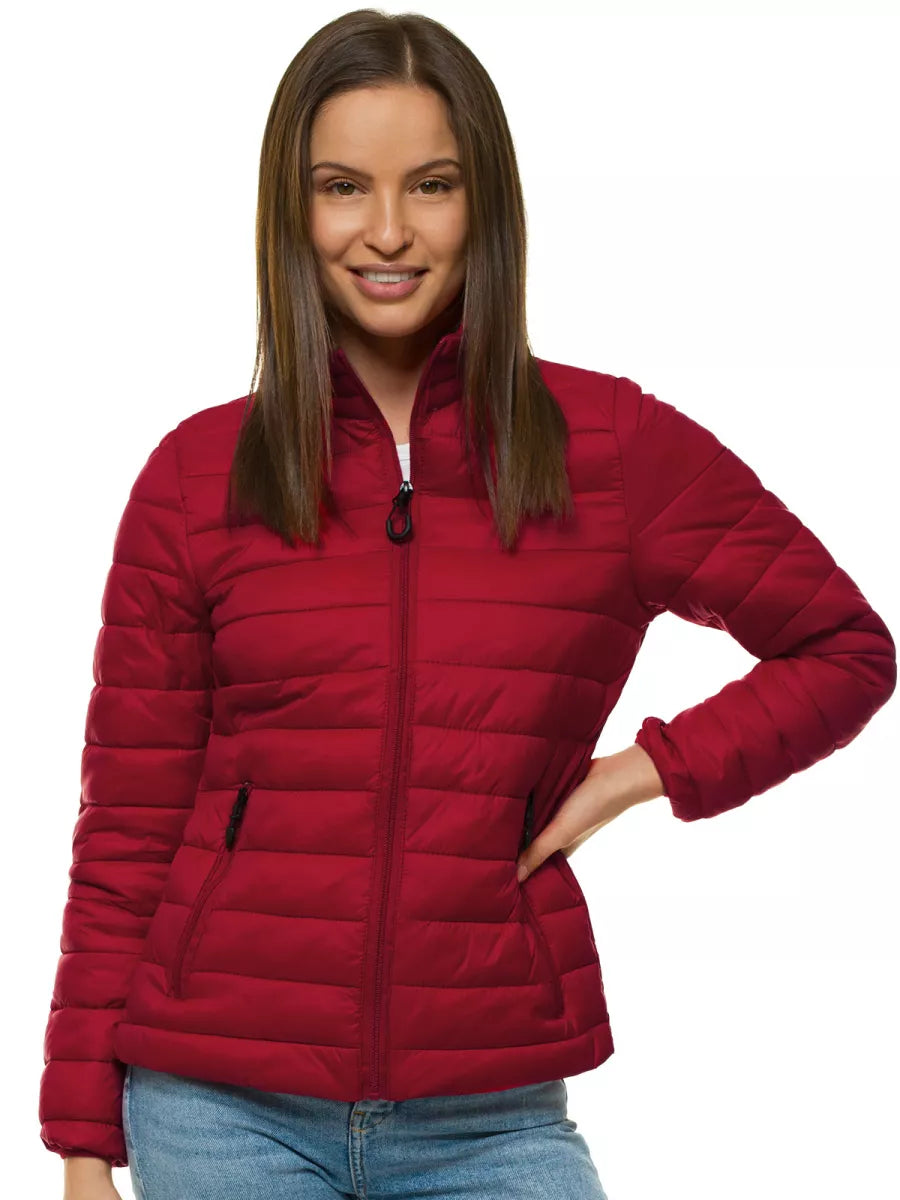 Burgundy women's spring jacket Doli