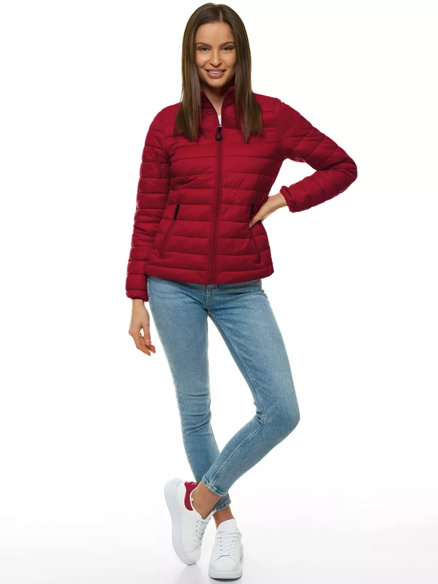 Burgundy women's spring jacket Doli