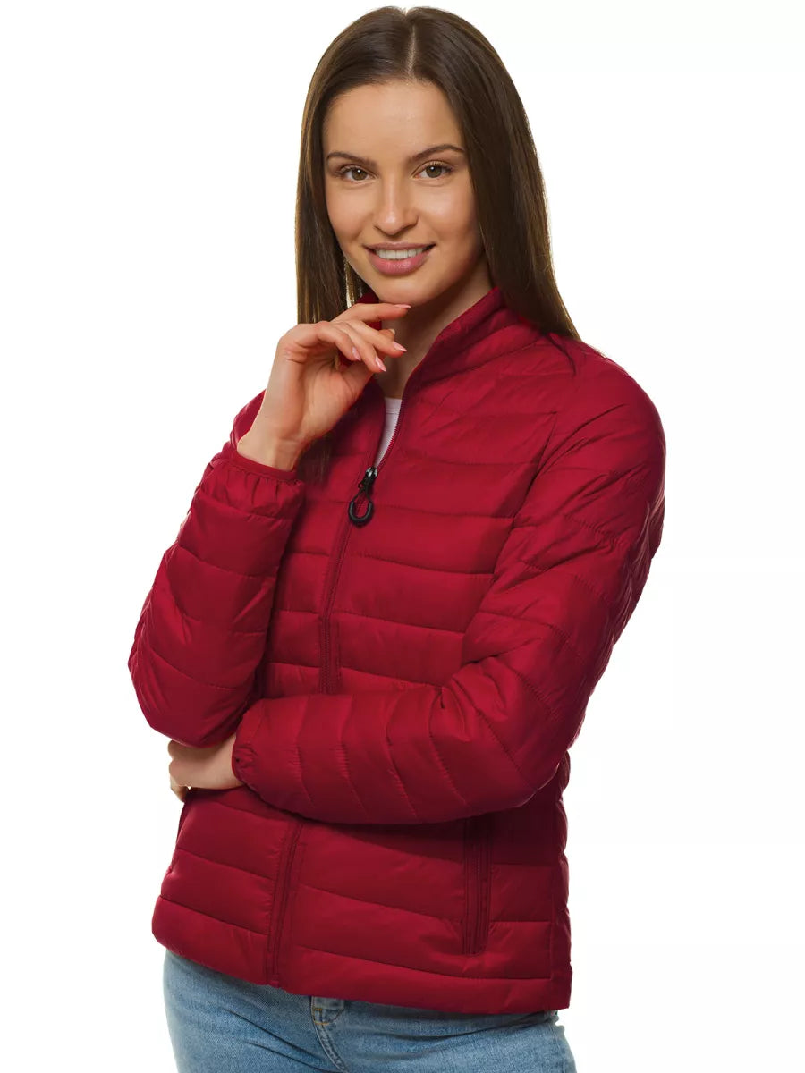 Burgundy women's spring jacket Doli