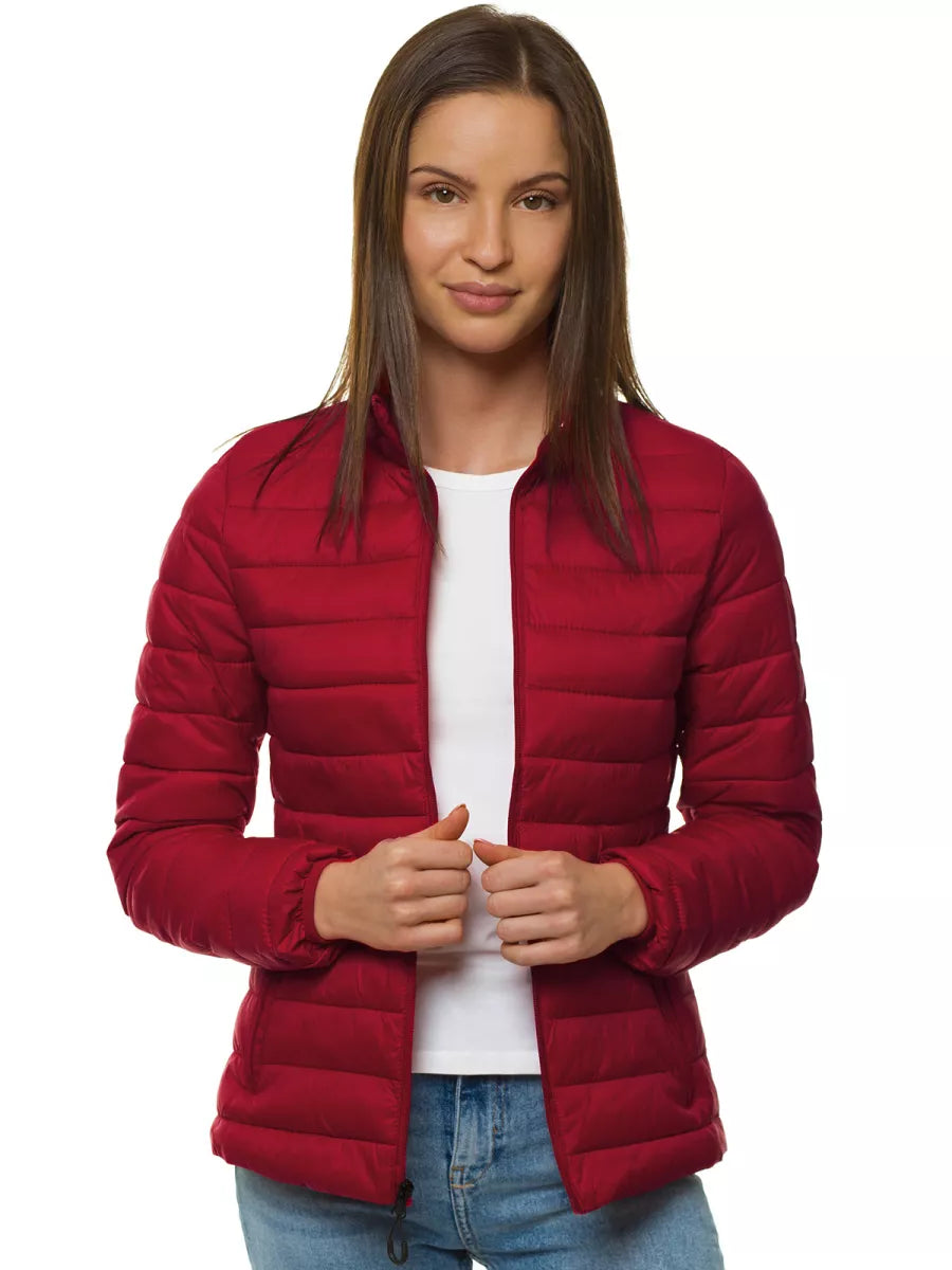 Burgundy women's spring jacket Doli