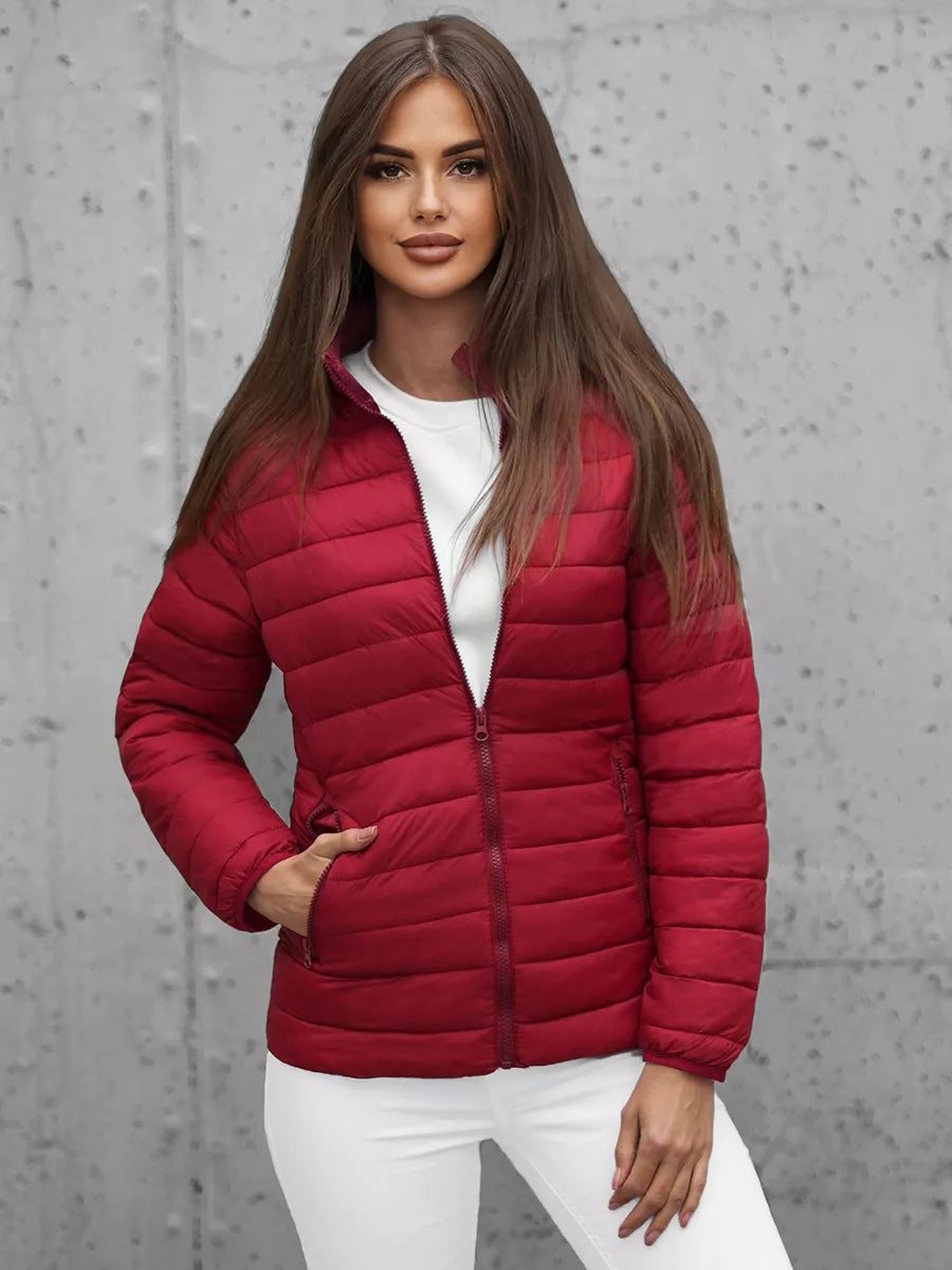 Burgundy women's spring jacket Doli