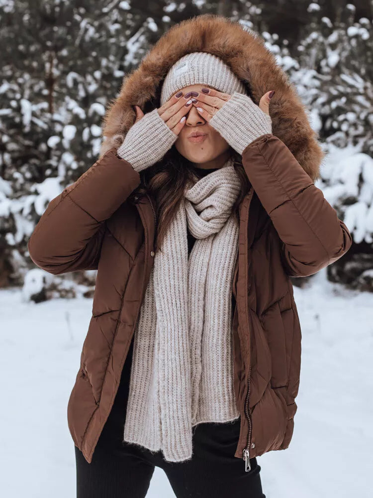 Brown women's jacket Risk