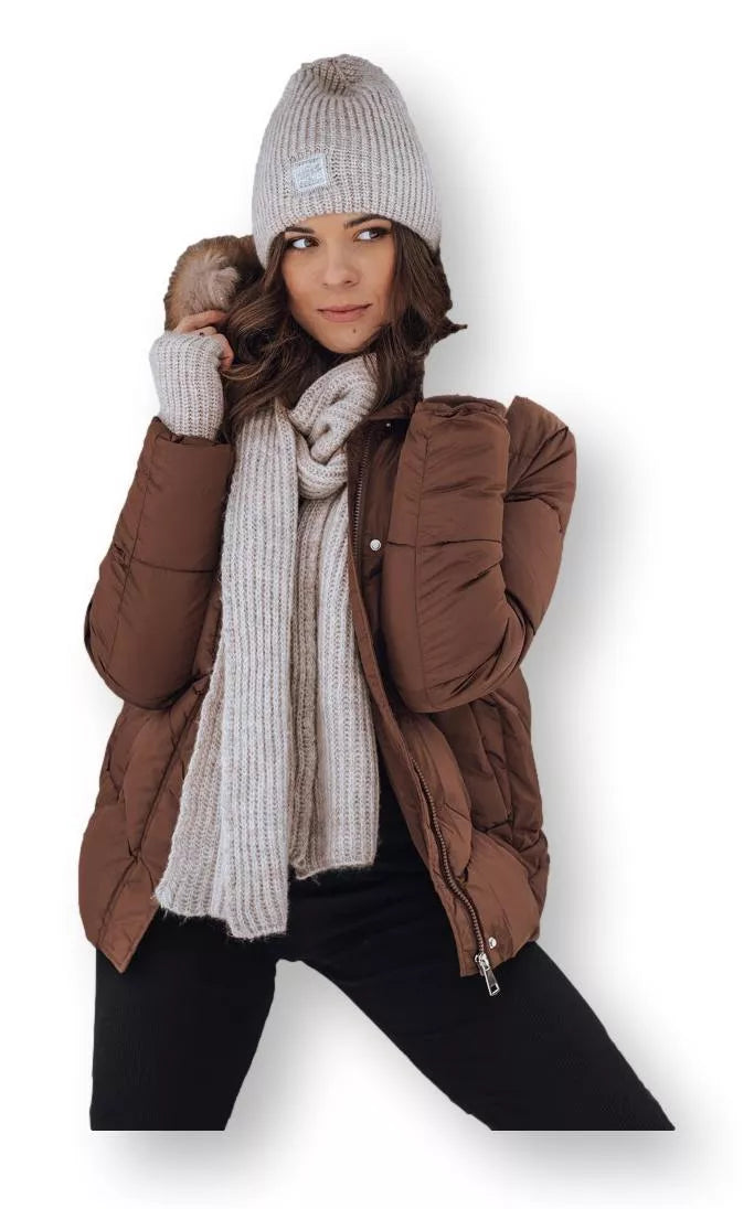 Brown women's jacket Risk