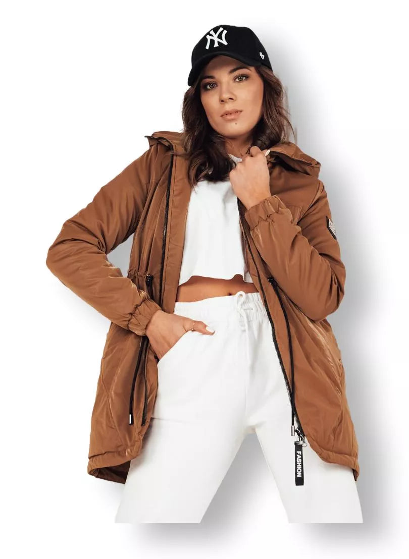 Women's brown parka jacket Henis