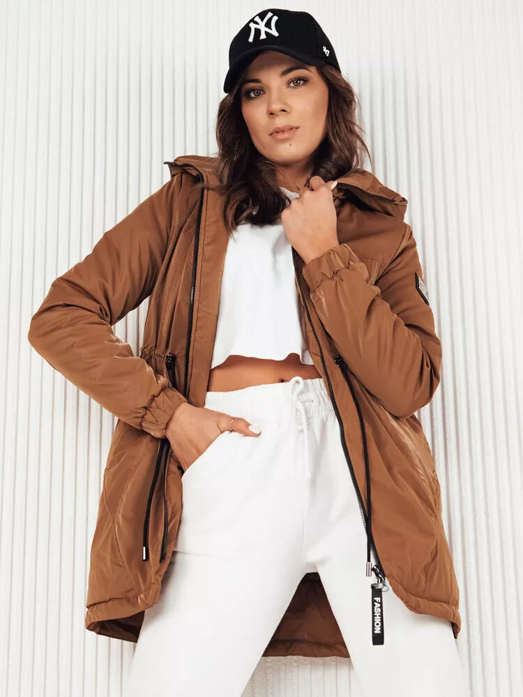 Women's brown parka jacket Henis