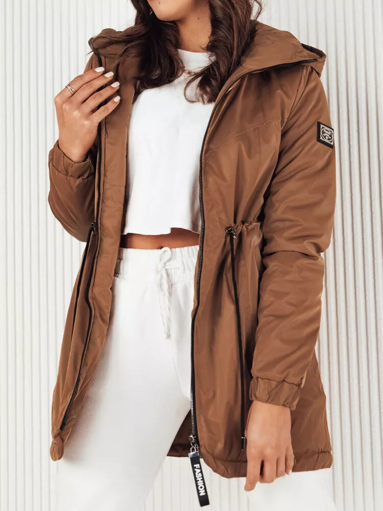 Women's brown parka jacket Henis