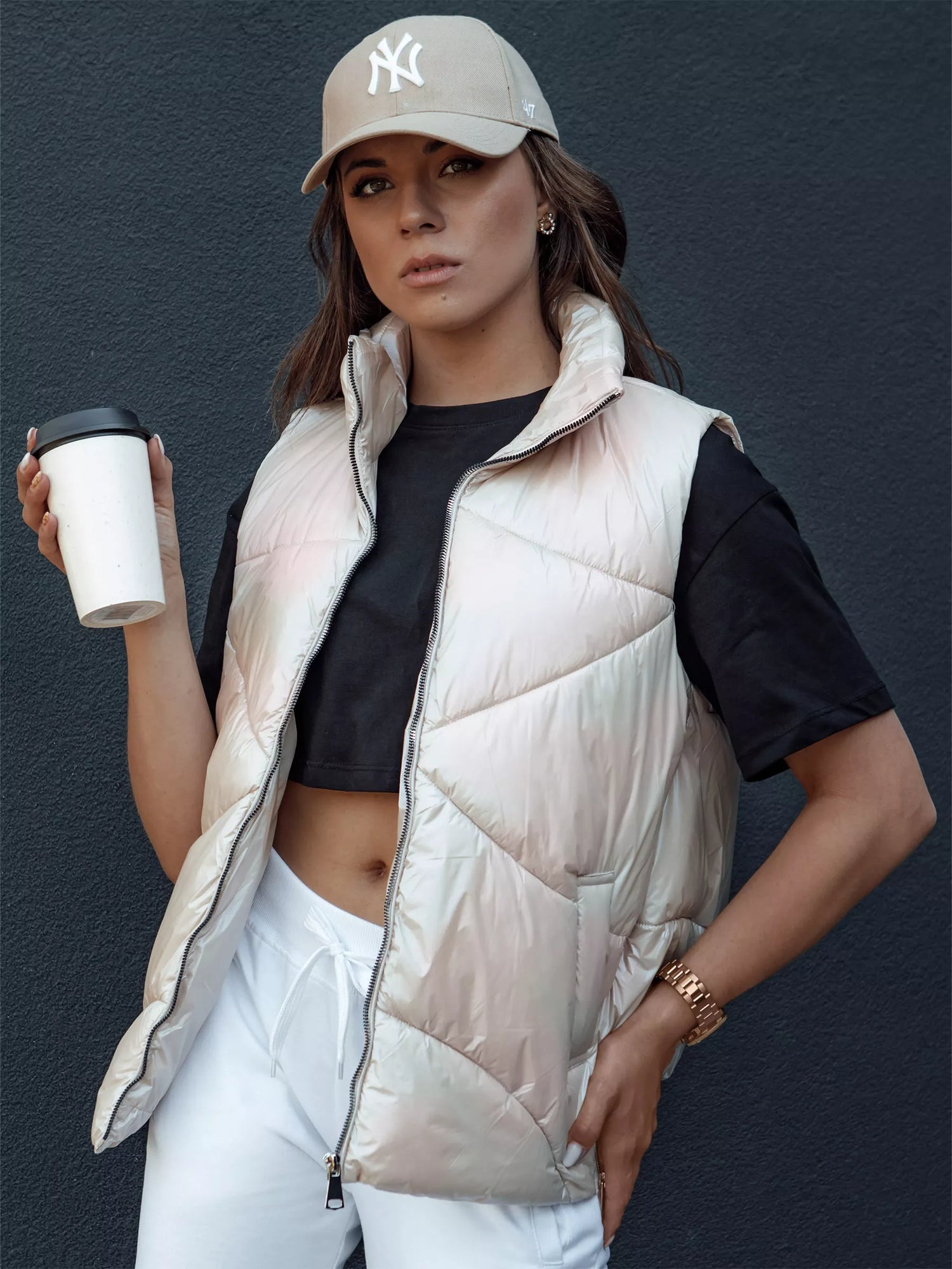 Women's brown vest Oli