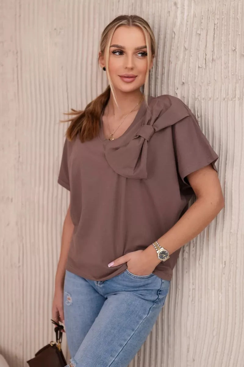 Women's brown T-shirt Korin